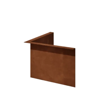 Bordures de jardin en acier Corten - Corpulent - Angle intérieur - Hauteur 22 cm