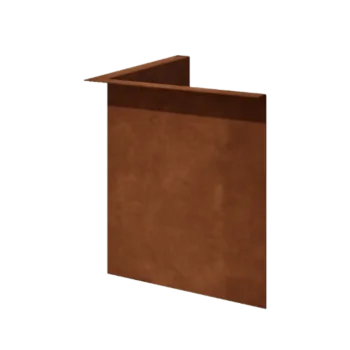 Bordures de jardin en acier Corten - Corpulent - Angle intérieur - Hauteur 34 cm