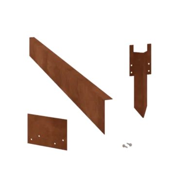 Bordures de jardin en acier Corten - Corpulent - Hauteur 12 cm - Kit complet 15 mètre