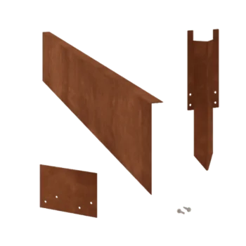 Bordures de jardin en acier Corten - Corpulent - Hauteur 22 cm - Kit complet 15 mètre