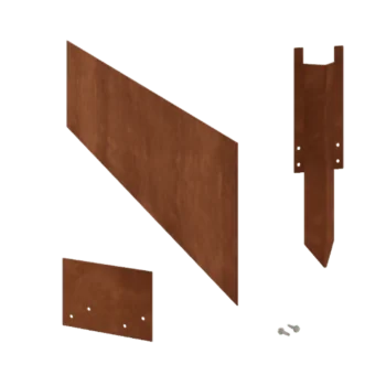 Bordures de jardin en acier Corten - Droit - Hauteur 25 cm - Kit complet 15 mètre
