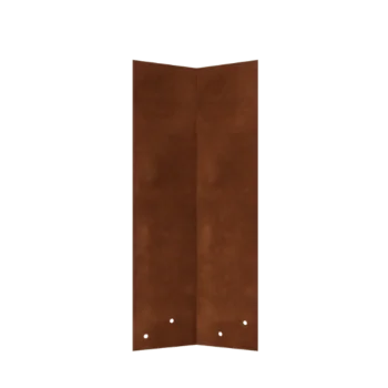 Plaque de jonction en acier Corten - 45° - Hauteur bordures de jardin 45 cm
