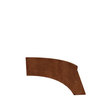 Mur de soutènement en acier Corten - Courbe intérieure - 100 x 100 x 50 cm