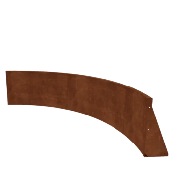 Mur de soutènement en acier Corten - Courbe intérieure - 150 x 150 x 50 cm