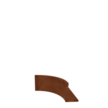 Mur de soutènement en acier Corten - Courbe intérieure - 50 x 50 x 30 cm