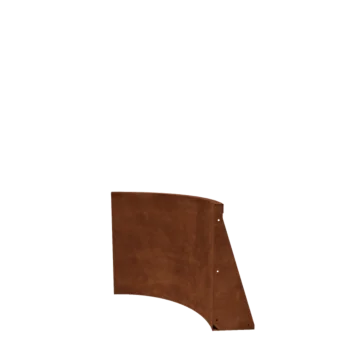 Mur de soutènement en acier Corten - Courbe intérieure - 50 x 50 x 60 cm