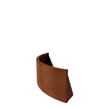 Mur de soutènement en acier Corten - Courbe extérieure - 100 x 100 x 40 cm