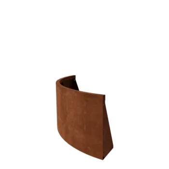Mur de soutènement en acier Corten - Courbe extérieure - 100 x 100 x 50 cm