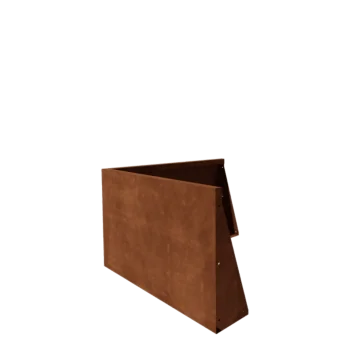 Mur de soutènement en acier Corten - Angle extérieur - 100 x 100 x 60 cm