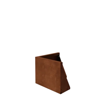 Mur de soutènement en acier Corten - Angle extérieur - 50 x 50 x 40 cm