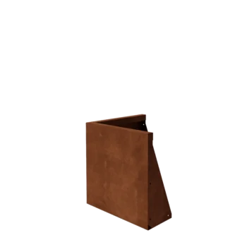 Mur de soutènement en acier Corten - Angle extérieur - 50 x 50 x 50 cm