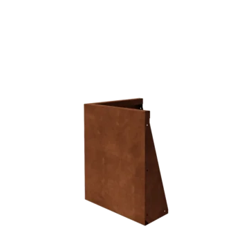 Mur de soutènement en acier Corten - Angle extérieur - 50 x 50 x 60 cm
