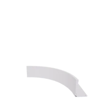 Mur de soutènement en acier - Courbe intérieure - 100 x 100 x 30 cm - RAL9010 mat (blanc)