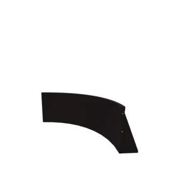 Mur de soutènement en acier - Courbe intérieure - 100 x 100 x 50 cm - RAL9005 mat (noir)