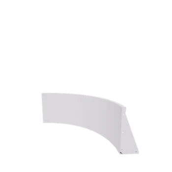 Mur de soutènement en acier - Courbe extérieure - 100 x 100 x 50 cm - RAL9010 mat (blanc)