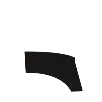 Mur de soutènement en acier - Courbe intérieure - 100 x 100 x 60 cm - RAL9005 mat (noir)