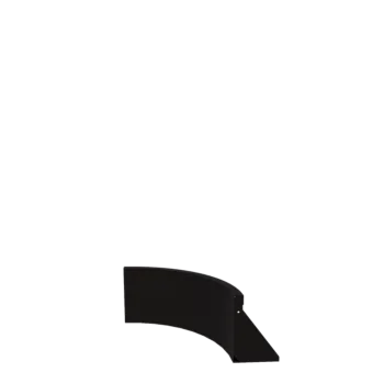 Mur de soutènement en acier - Courbe intérieure - 50 x 50 x 30 cm - RAL9005 mat (noir)