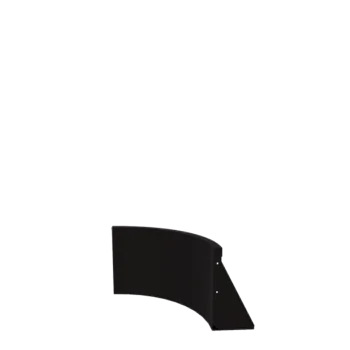 Mur de soutènement en acier - Courbe intérieure - 50 x 50 x 40 cm - RAL9005 mat (noir)