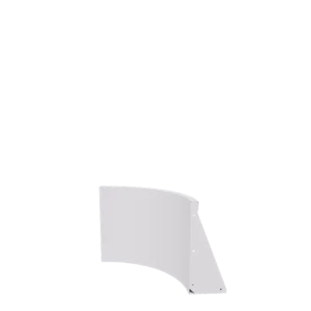 Mur de soutènement en acier - Courbe extérieure - 50 x 50 x 50 cm - RAL9010 mat (blanc)