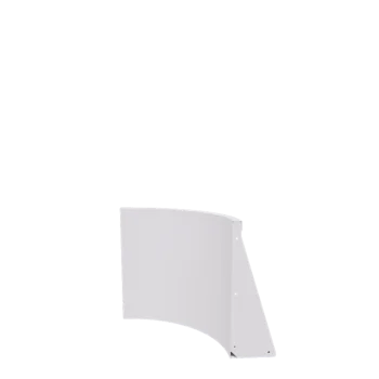 Mur de soutènement en acier - Courbe intérieure - 50 x 50 x 60 cm - RAL9010 mat (blanc)