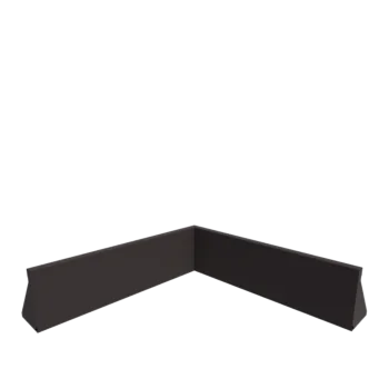 Mur de soutènement en acier - Angle intérieur - 100 x 100 x 30 cm - RAL7016 mat (gris anthracite)