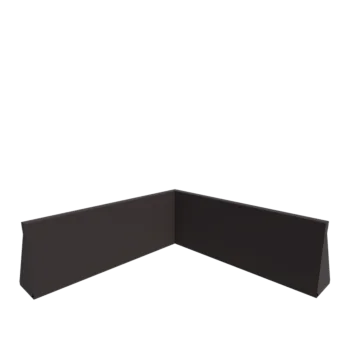 Mur de soutènement en acier - Angle intérieur - 100 x 100 x 40 cm - RAL7016 mat (gris anthracite)