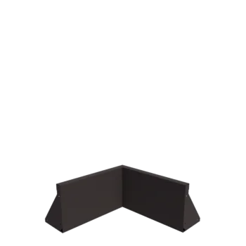 Mur de soutènement en acier - Angle intérieur - 50 x 50 x 30 cm - RAL7016 mat (gris anthracite)