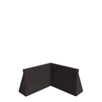 Mur de soutènement en acier - Angle intérieur - 50 x 50 x 40 cm - RAL7016 mat (gris anthracite)