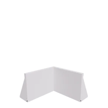 Mur de soutènement en acier - Angle intérieur - 50 x 50 x 40 cm - RAL9010 mat (blanc)