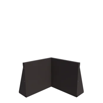 Mur de soutènement en acier - Angle intérieur - 50 x 50 x 50 cm - RAL7016 mat (gris anthracite)