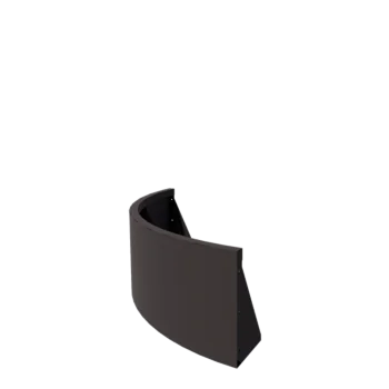 Mur de soutènement en acier - Courbe extérieure - 100 x 100 x 40 cm - RAL7016 matt (gris anthracite)