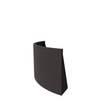 Mur de soutènement en acier - Courbe extérieure - 100 x 100 x 60 cm - RAL7016 matt (gris anthracite)