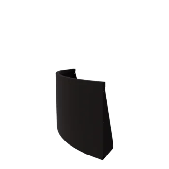Mur de soutènement en acier - Courbe extérieure - 100 x 100 x 60 cm - RAL9005 mat (noir)