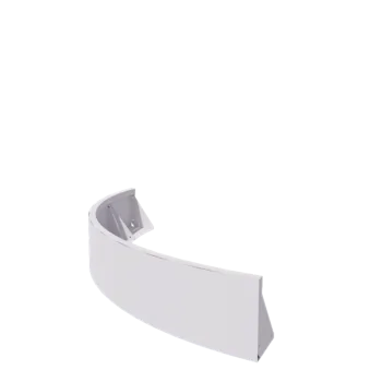 Mur de soutènement en acier - Courbe extérieure - 150 x 150 x 30 cm - RAL9010 mat (blanc)