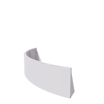 Mur de soutènement en acier - Courbe extérieure - 150 x 150 x 40 cm - RAL9010 mat (blanc)
