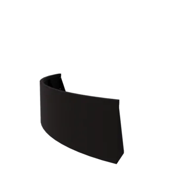 Mur de soutènement en acier - Courbe extérieure - 150 x 150 x 50 cm - RAL9005 mat (noir)