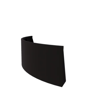 Mur de soutènement en acier - Courbe extérieure - 150 x 150 x 60 cm - RAL9005 mat (noir)