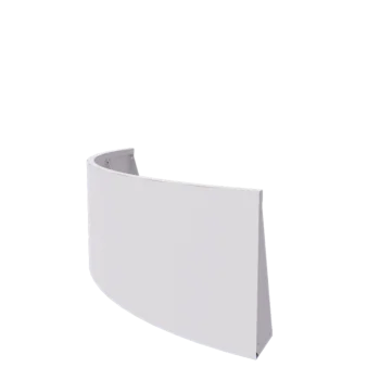Mur de soutènement en acier - Courbe extérieure - 150 x 150 x 60 cm - RAL9010 mat (blanc)