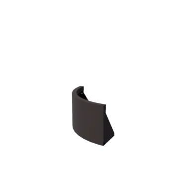 Mur de soutènement en acier - Courbe extérieure - 50 x 50 x 30 cm - RAL7016 mat (gris anthracite)