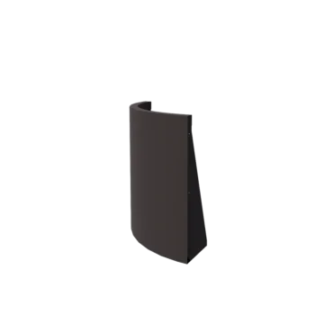 Mur de soutènement en acier - Courbe extérieure - 50 x 50 x 60 cm - RAL7016 mat (gris anthracite)