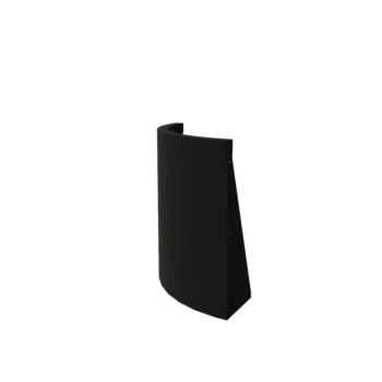 Mur de soutènement en acier - Courbe extérieure - 50 x 50 x 60 cm - RAL9005 mat (noir)