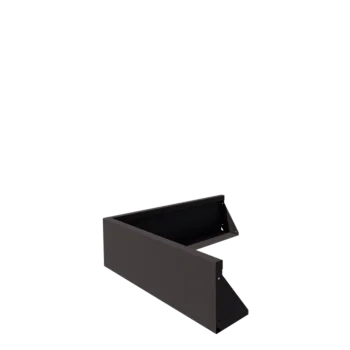 Mur de soutènement en acier - Angle extérieur - 100 x 100 x 30 cm - RAL7016 mat (gris anthracite)