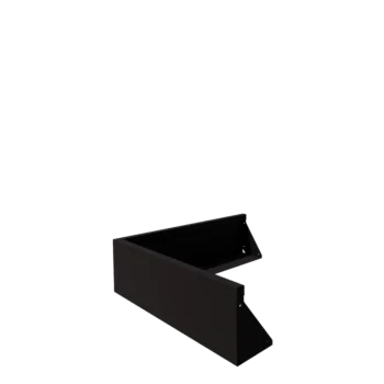 Mur de soutènement en acier - Angle extérieur - 100 x 100 x 30 cm - RAL9005 mat (noir)