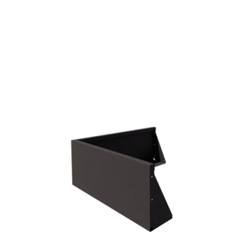 Mur de soutènement en acier - Angle extérieur - 100 x 100 x 40 cm - RAL7016 mat (gris anthracite)
