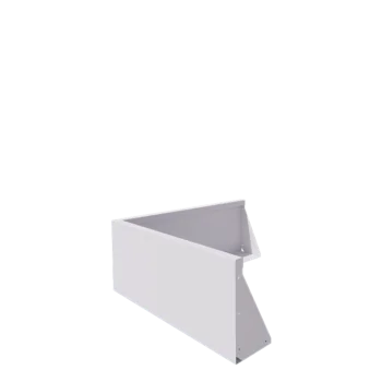 Mur de soutènement en acier - Angle extérieur - 100 x 100 x 40 cm - RAL9010 mat (blanc)