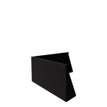 Mur de soutènement en acier - Angle extérieur - 100 x 100 x 50 cm - RAL9005 mat (noir)