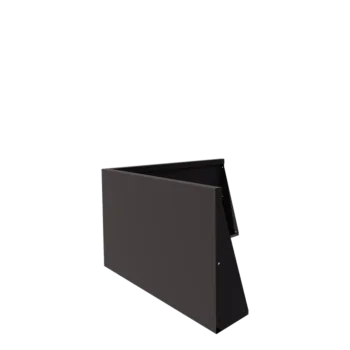 Mur de soutènement en acier - Angle extérieur - 100 x 100 x 60 cm - RAL7016 mat (gris anthracite)