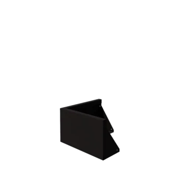 Mur de soutènement en acier - Angle extérieur - 50 x 50 x 30 cm - RAL9005 mat (noir)