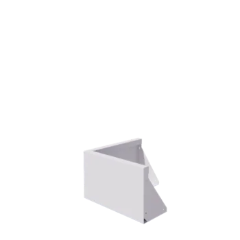 Mur de soutènement en acier - Angle extérieur - 50 x 50 x 30 cm - RAL9010 mat (blanc)