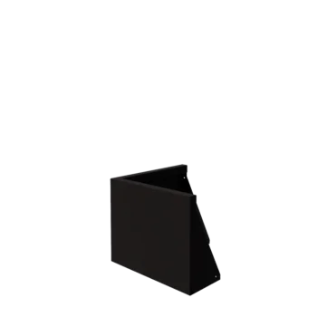 Mur de soutènement en acier - Angle extérieur - 50 x 50 x 40 cm - RAL9005 mat (noir)
